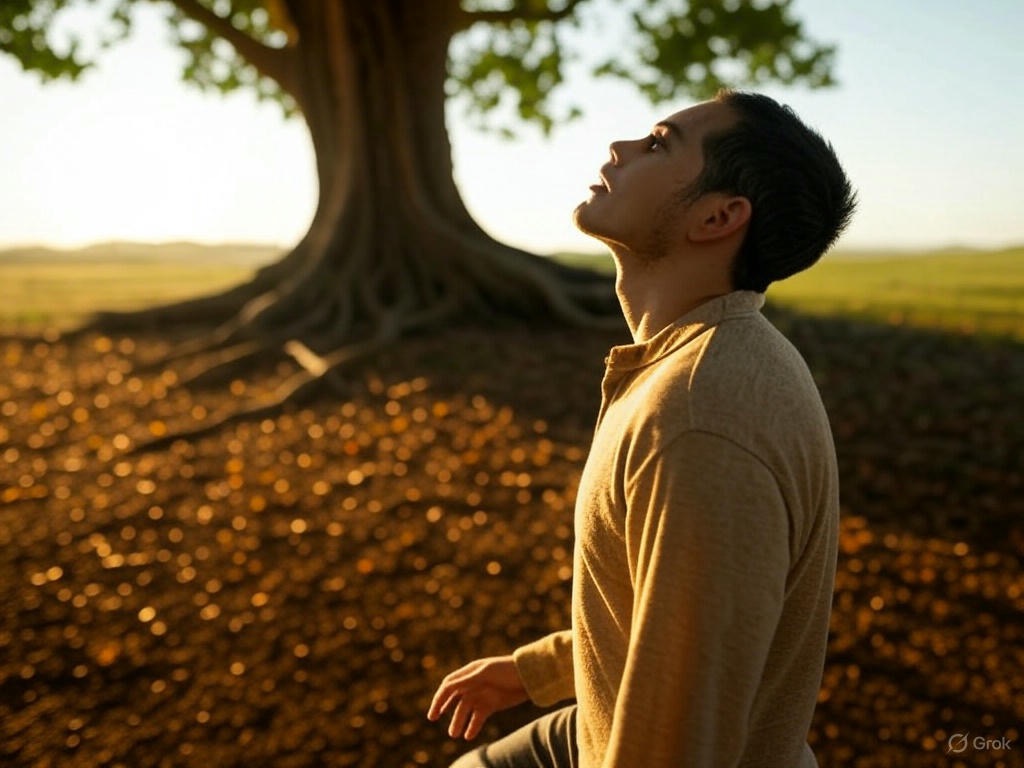Persoon breekt los uit een familiepatroon — symbool voor het doorbreken van systemische vraagstukken